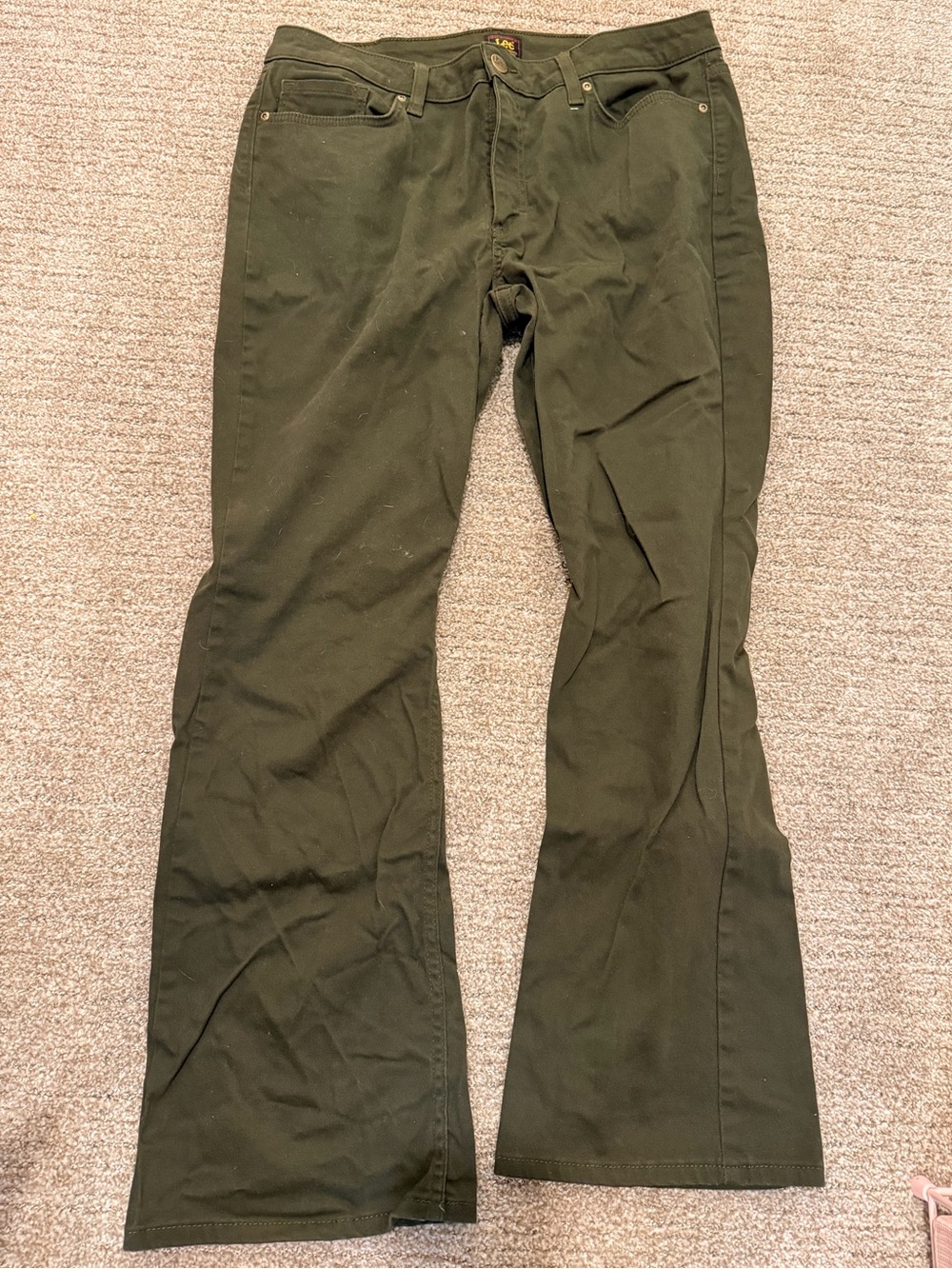 Women’s Dark Olive Green Flare Pants